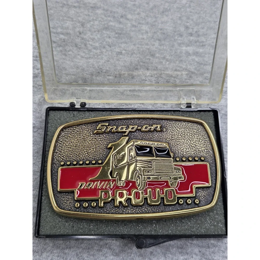 1989 Snap-on Drivin Proud Truck Belt Buckle New in Box